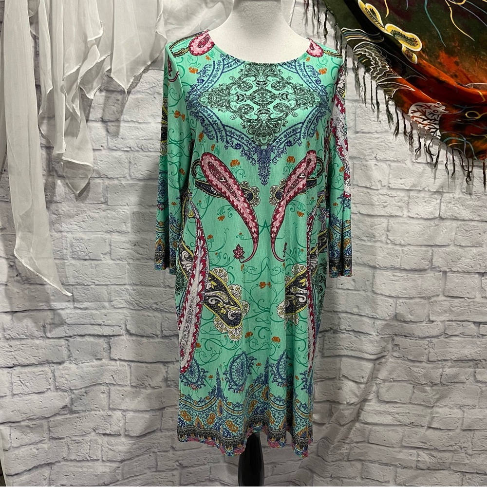 Honeyme Colorful Pullover Dress W/Pockets - Size XL